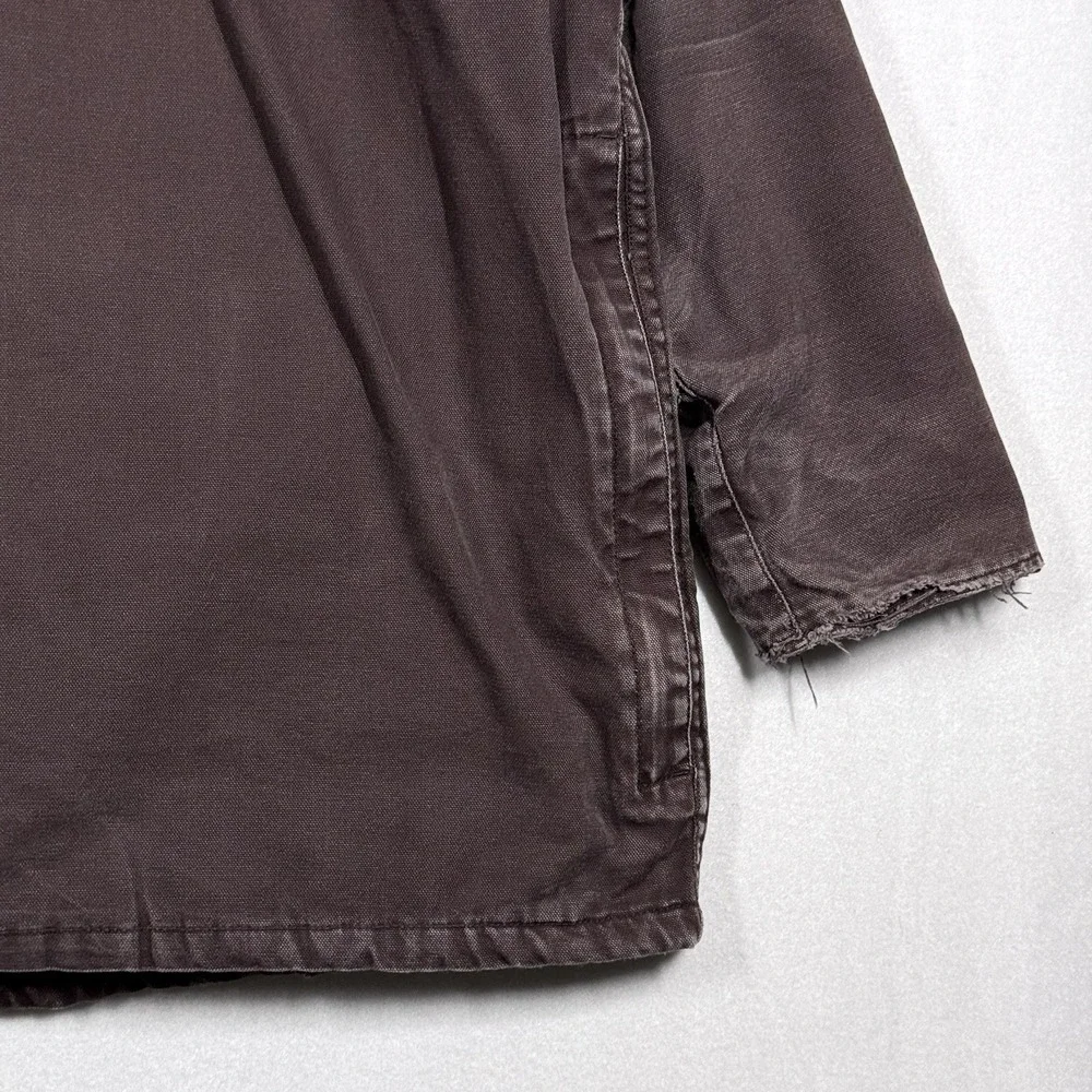 Lands End Jacket Men XL Tall Chore Coat Barn Field Canvas Quilted Workwear Brown